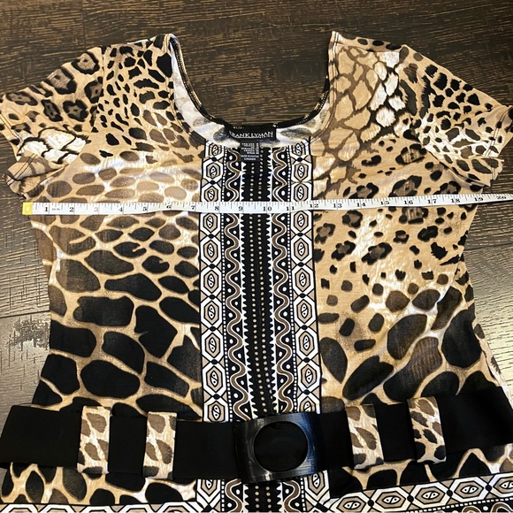 Frank Lyman | Brown & Black stretchy top - Picture 5 of 6